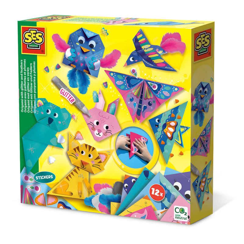 SES Origami met glitter en veren