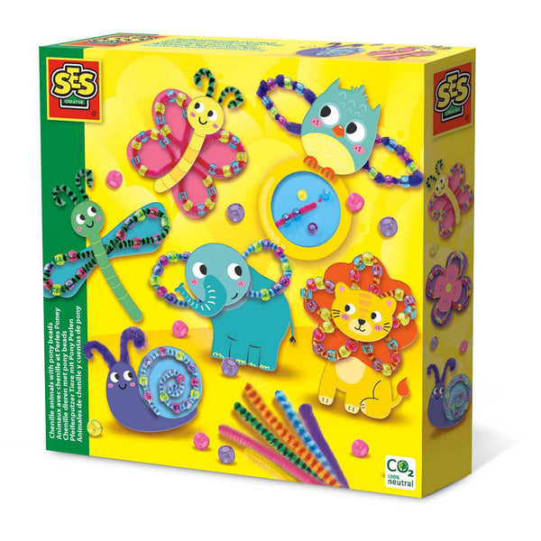 SES Chenille dieren met pony beads