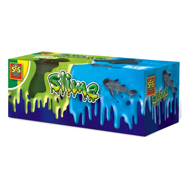 SES Creative Slime Deep Ocean met 2 Kleuren Slijm en Haaifiguur