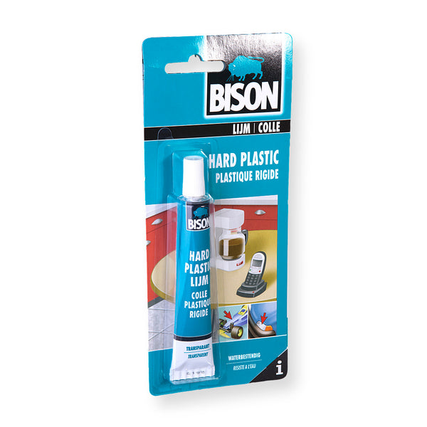 Bison Hard Plastic Lijm 25ml tube kaart