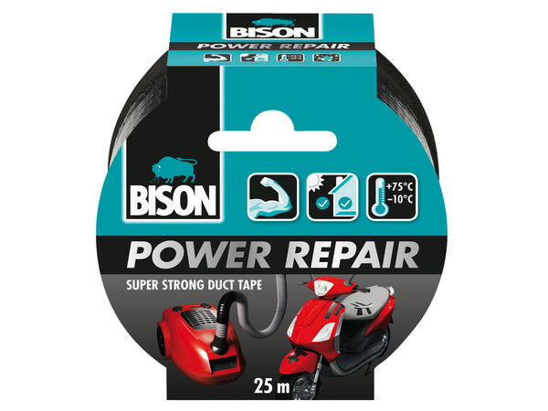 Bison Power Repair Tape zwart rol 25 meter