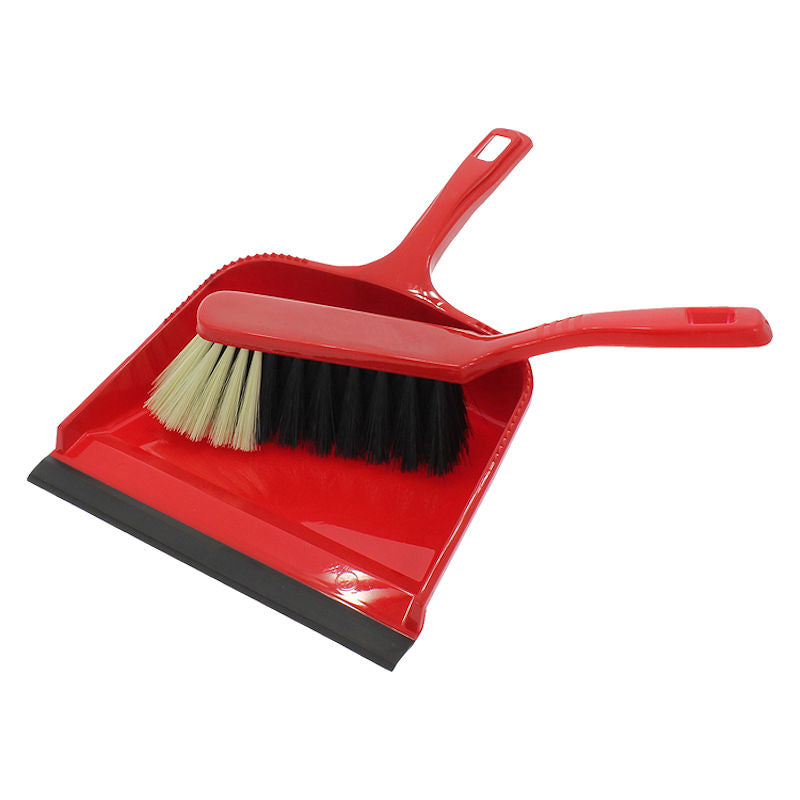 Ibex stoffer en blik rood set 3 stuks