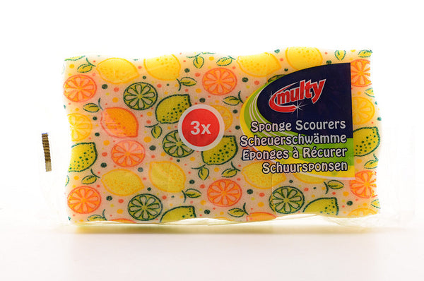 Multy Schuurspons Citroen 3 stuks