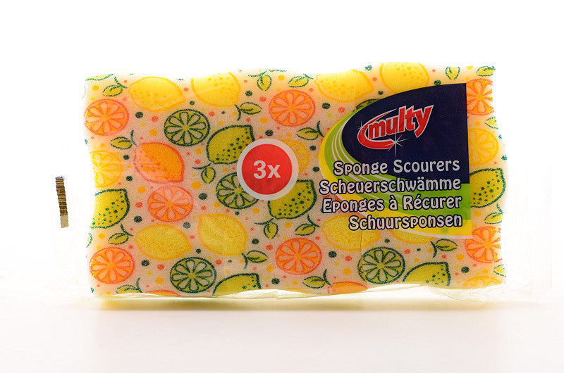 Multy Schuurspons Citroen 3 stuks