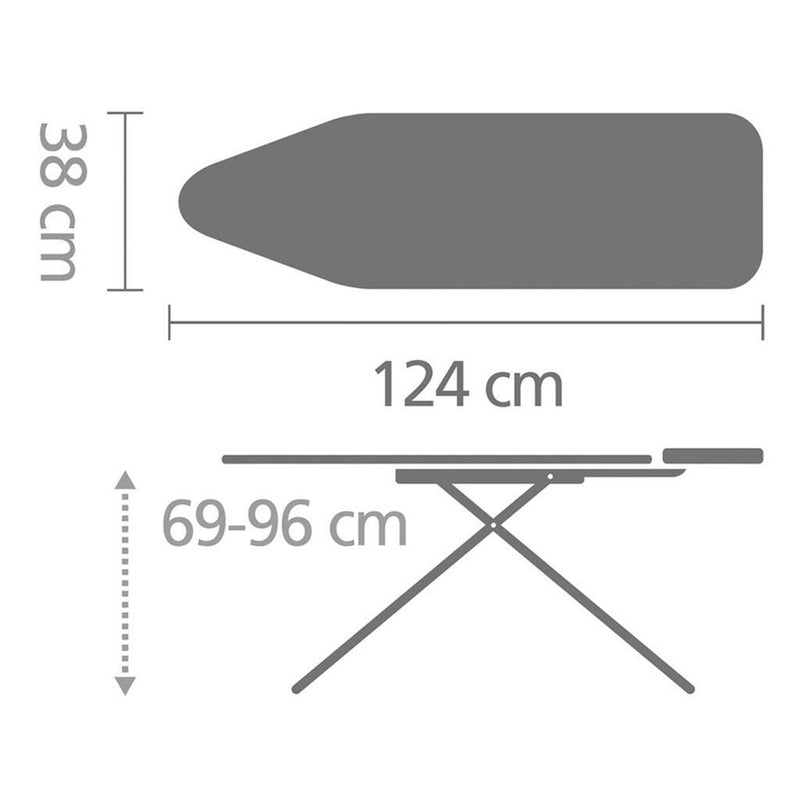 Brabantia Strijkplank Denim Blue 124x38 cm
