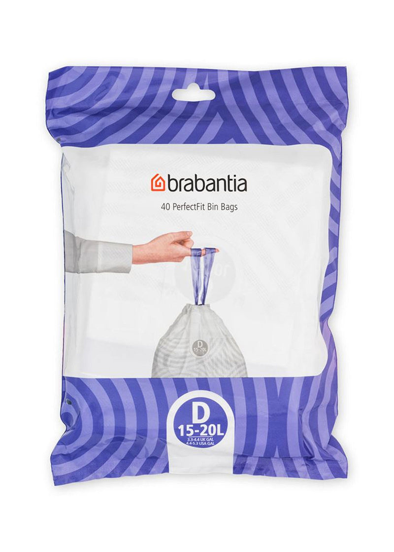 Brabantia PerfectFit Afvalzak, code D, 15-20L, 40