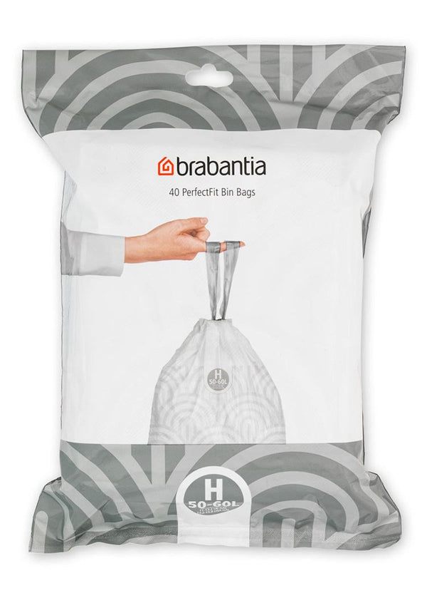 Brabantia PerfectFit Afvalzak, code H, 50-60L 40st