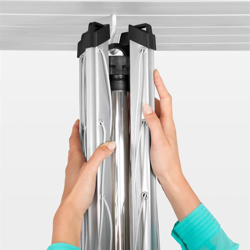 Brabantia Topspinner Droogmolen met Bodemhuls 40 m Drooglijn Metallic Grijs