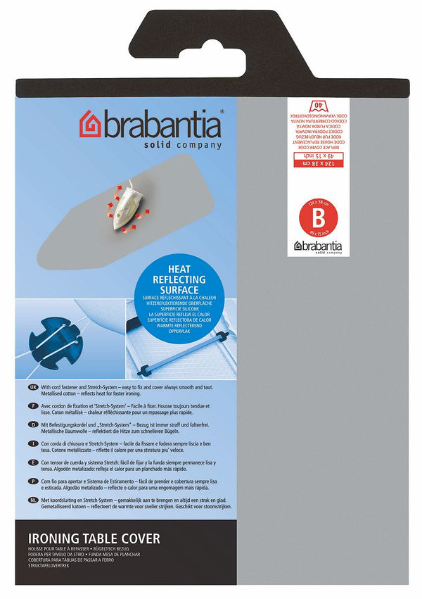 Brabantia Strijkplankhoes 124x38 cm Metallic