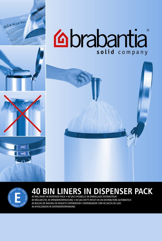 Brabantia afvalzak dispenser pack 20 liter (E), 40 stuks