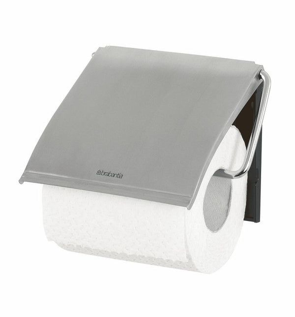 Brabantia toiletrolhouder met klep Matt Steel