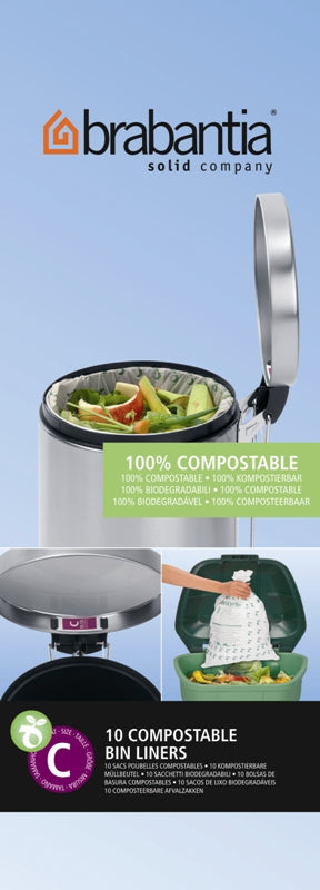 Brabantia PerfectFit Afvalzak Code C 10-12L 10 Stuks