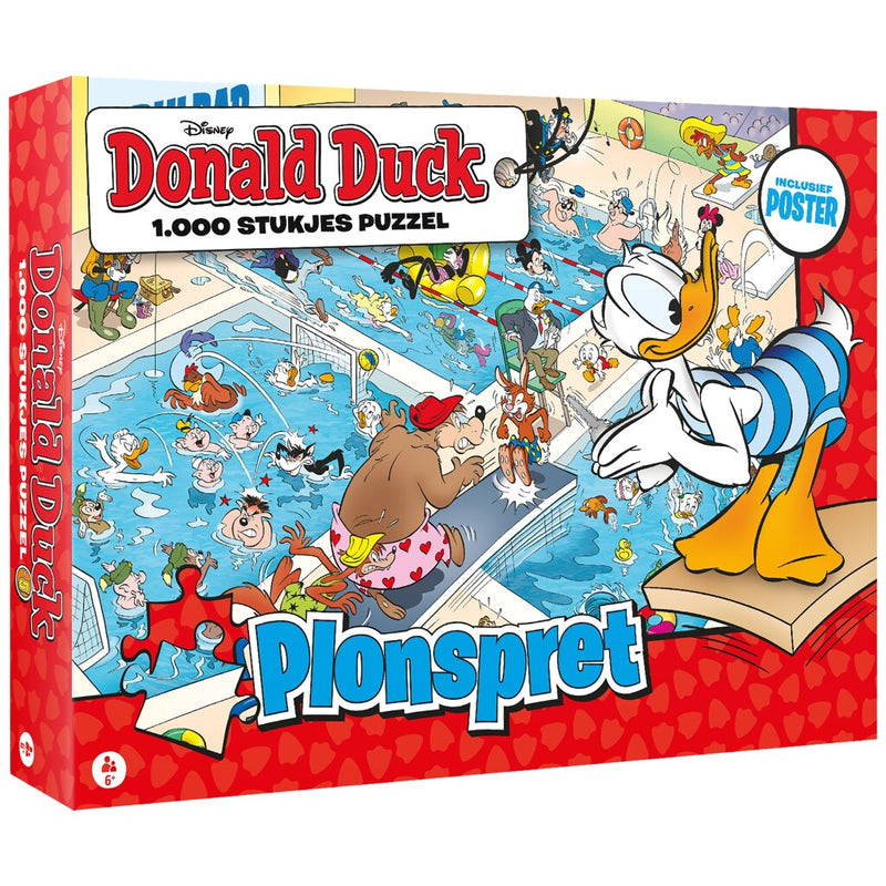 Disney Donald Duck Puzzel Plonspret 1000 Stukjes + Poster