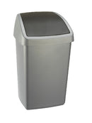 Sunware Delta Prullenbak Met Swingdeksel 50l Zilvergrijs