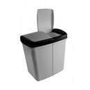 Sunware Duo Bin afvalbak 2x 25 liter metaal/zwart
