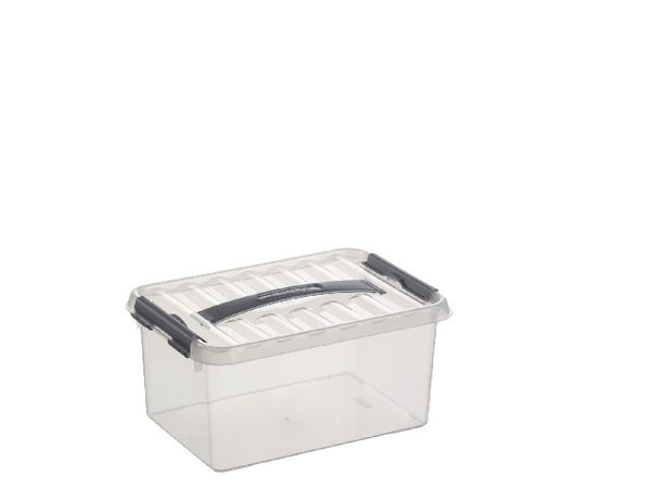Sunware Q-Line Opbergbox 6L Transparant/Grijs