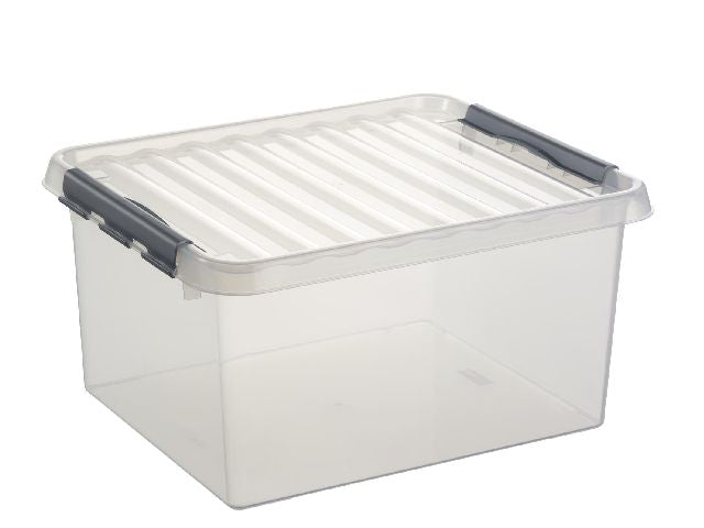 Sunware Q-Line Opbergbox 36L Transparant/Grijs