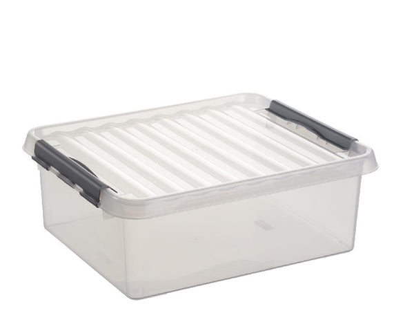 Sunware Q-Line Opbergbox 25l Transparant/Grijs