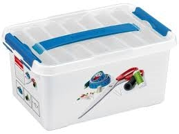 Sunware Q-line Naaibox 6 liter wit/blauw