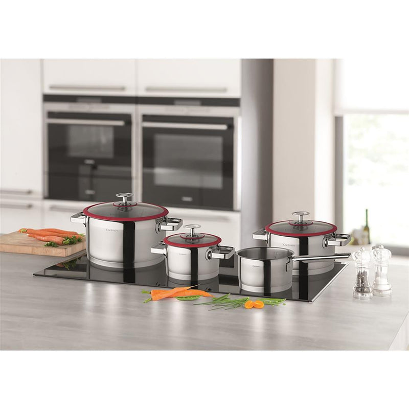Cuisinox Pannenset 4-delig Rood/RVS