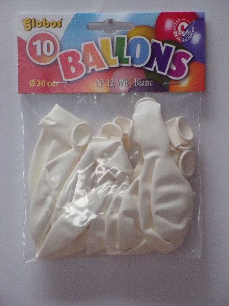10 Witte ballonnen in zak