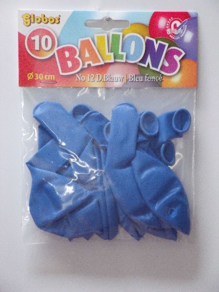 10 Blauwe ballonnen in zak