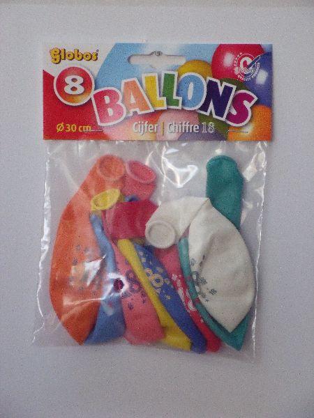8 cijferballonnen nr. 18 2192
