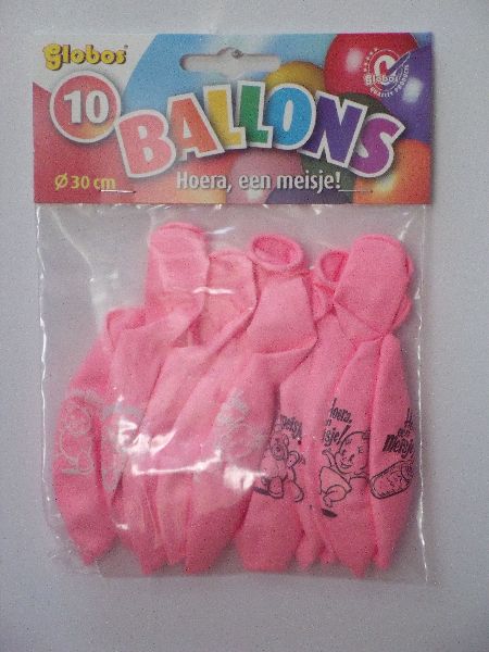 25&#42;10 Hoera een meisje ballonnen HM10