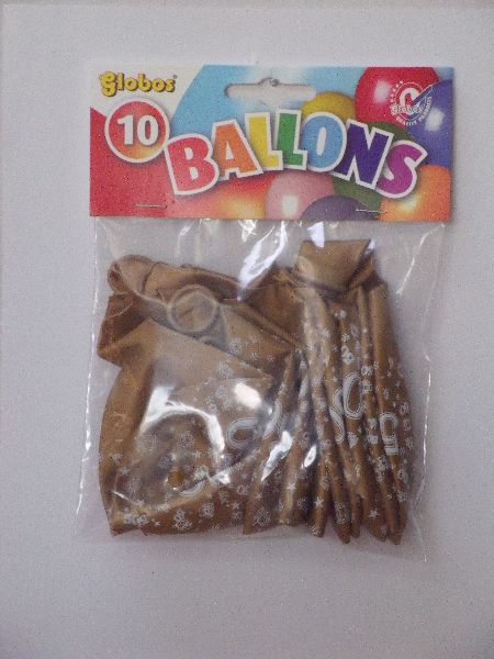 Ballonnen cijfer 50 no. 14 metallic 8 stuks