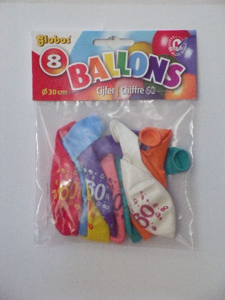8 cijferballonnen nr. 60 2194
