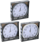 Wandklok 25x3cm 3 ass kleur