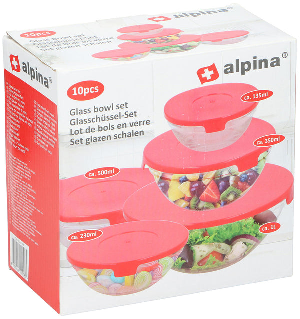 Alpina schalenset glas 10-delig