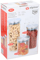 Alpina Voorraadpot glas set 3-delig