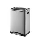 Black&amp;Decker Pedaalemmer 2x20L Zilver/Zwart