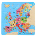Houten Puzzel Europa 18-delig 30x30 cm