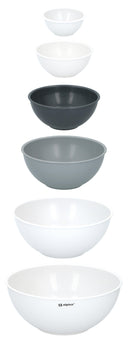 Alpina Beslagkom Mengkommen Set van 6 Stuks Bakspullen Grijs