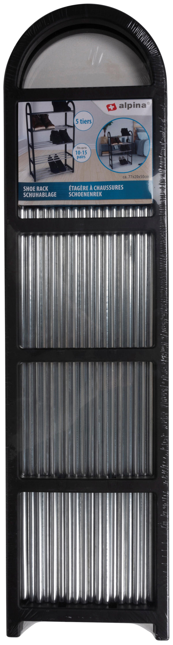 Schoenenrek 5 laags 77x20x50cm