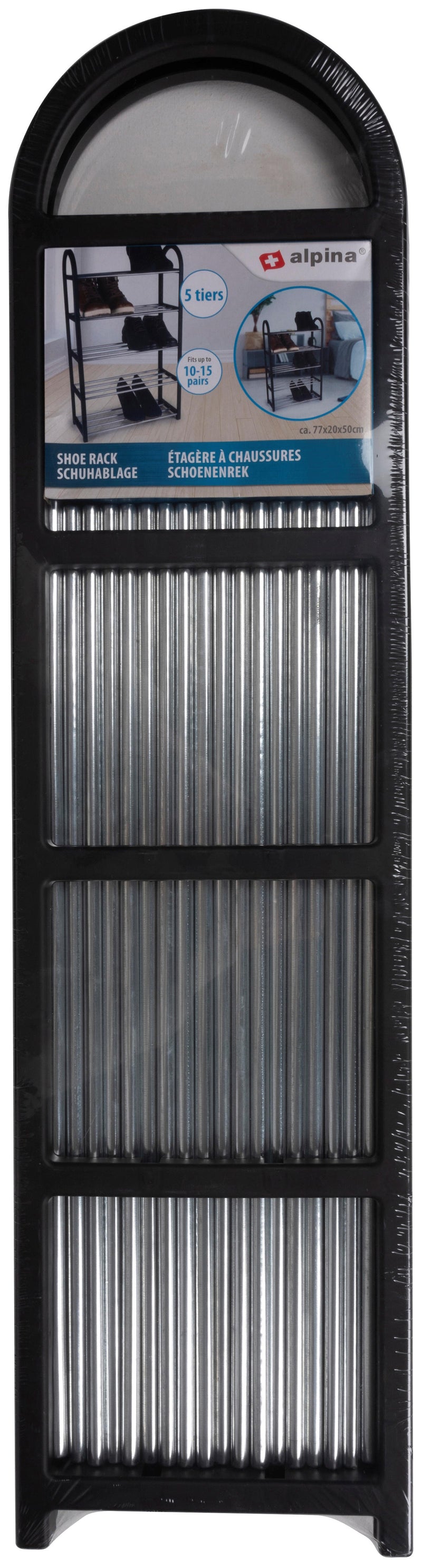 Schoenenrek 5 laags 77x20x50cm