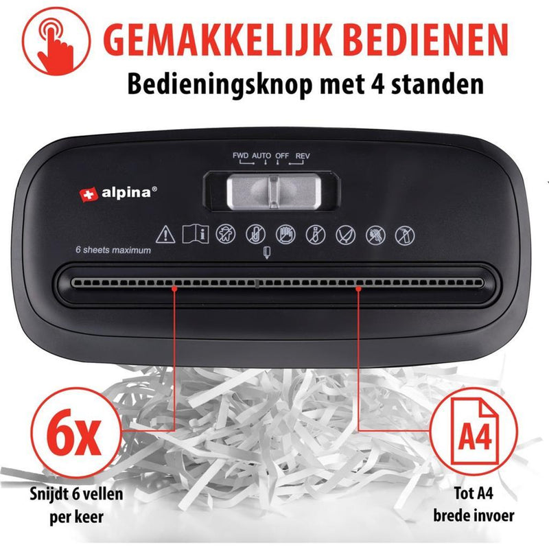 Alpina Papierversnipperaar Zwart