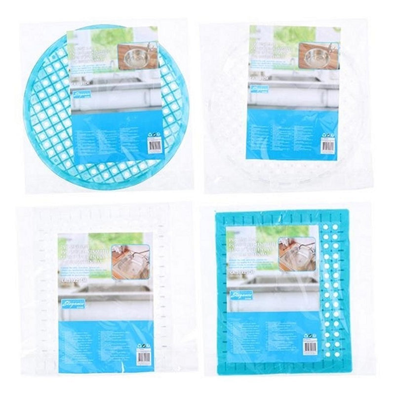 Cuisine Elegance Gootsteenmat Transparant/Blauw Assorti