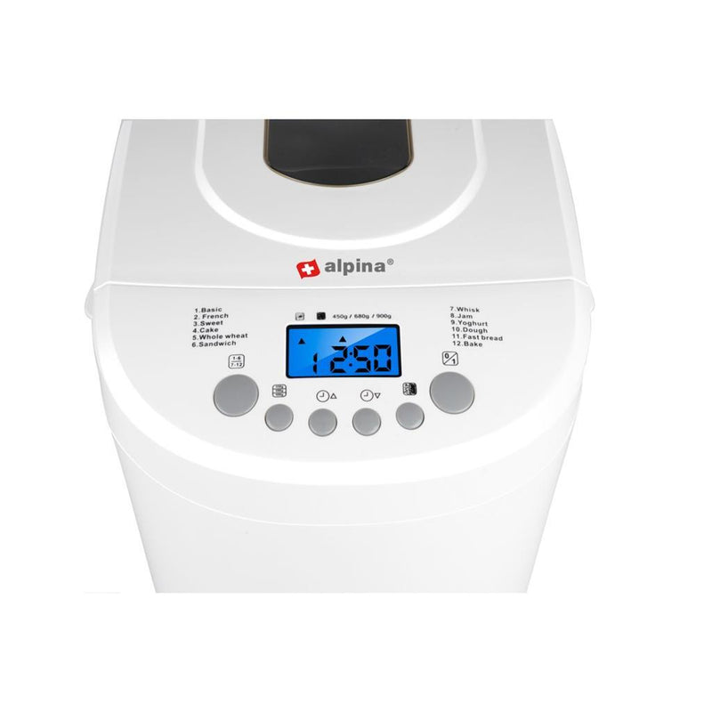 Alpina Broodbakmachine 2L 600W Wit