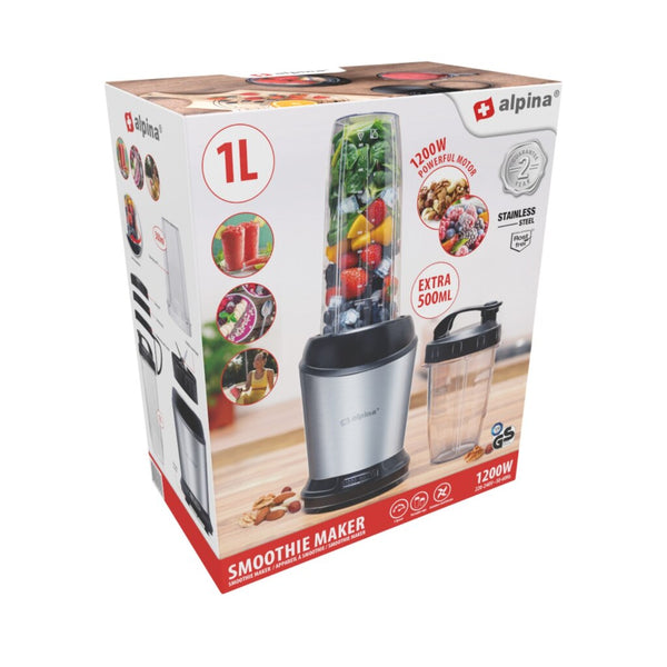 Alpina Smoothie Maker 1L RVS/Zwart