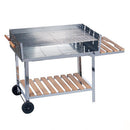BBQ Collection Trolly Barbecue-Grill RVS/Hout