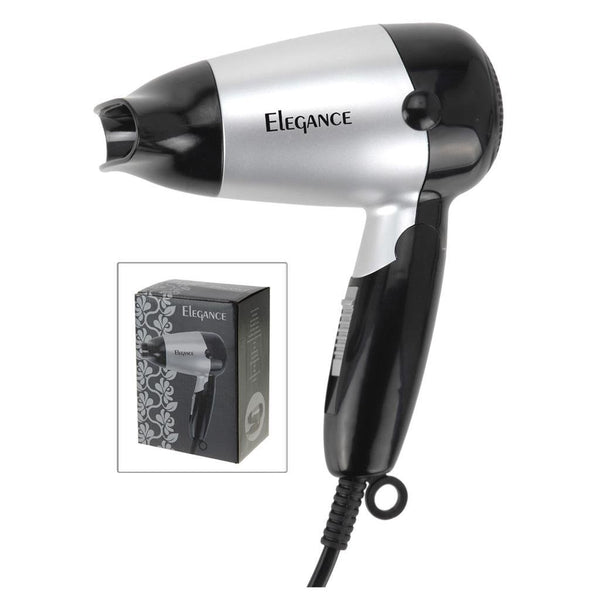 Elegance Opvouwbare Reisfohn 1200 Watt Zilver/Zwart