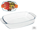 Excellent Houseware Ovenschaal 2,3l Glas Braadslede Hitte Bestendig