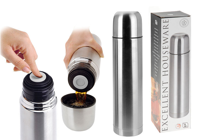 Excellent Houseware Thermoskan 1L RVS
