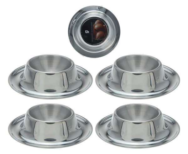 Excellent Houseware Eierdopset 4-delig RVS