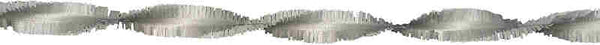 Crepeguirlande 24 meter zilver (brandvertragend)