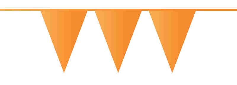 Vlaggenlijn 10 meter oranje