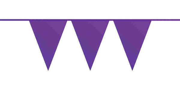 Vlaggenlijn 10 meter paars